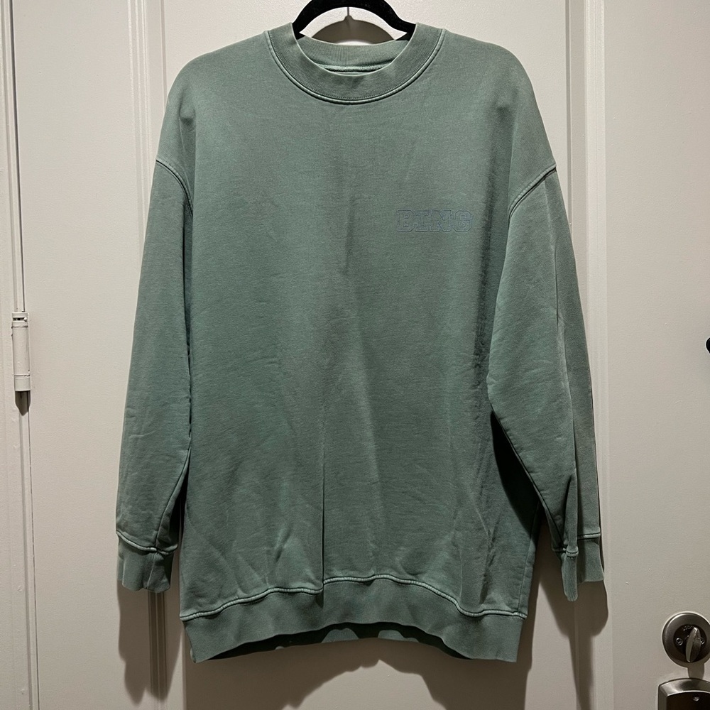 Anine Bing Cody Bing Live Sweatshirt Sage Green Oversized XS NWOT - Picture 2 of 8